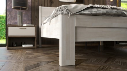 Masszív fa ágy teljes fejtámlával