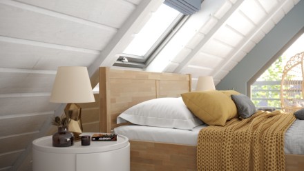 Masszív fa ágy tömör talapzattal