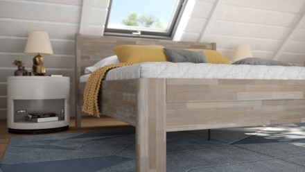 Masszív fa ágy tömör talapzattal