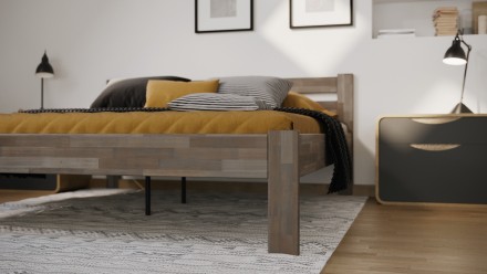 Tömör bükk vagy tölgy ágy