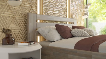 Tömörfa ágy hagyományos kivitelezésben