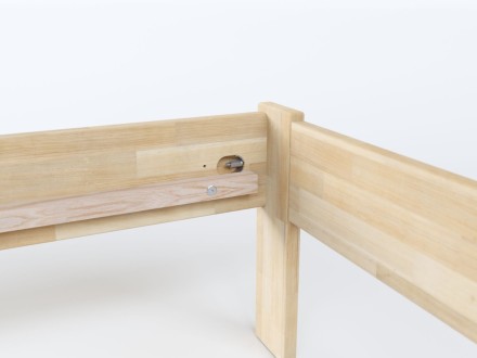 Tömör bükk vagy tölgy ágy