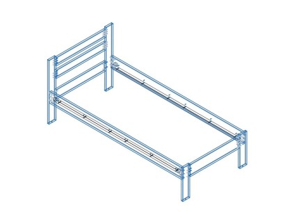 Tömör bükk vagy tölgy ágy