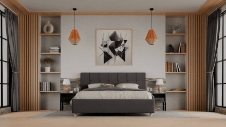 A steppelt Boston fejtámla modern hangulatával minden hálószobához illik.