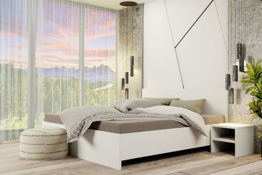 A 25 mm vastag erős laminált forgácslap biztosítja az ágy vázának stabilitását.