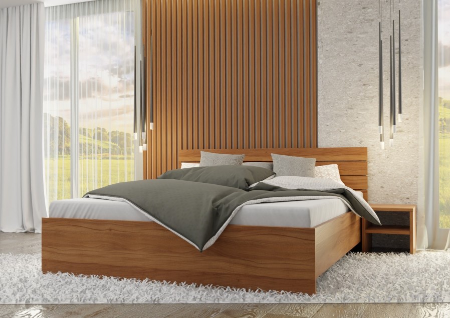 A 25 mm vastag erős laminált forgácslap biztosítja az ágy vázának stabilitását.