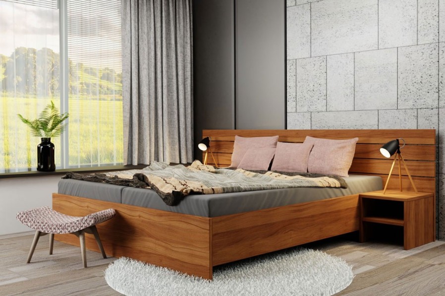 A 25 mm vastag erős laminált forgácslap biztosítja az ágy vázának stabilitását.