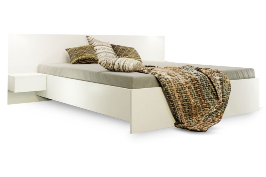 A minimalistikus Ella ágy kifejező fejvéggel és könnyű karbantarthatósággal, a Bohemica Medical Graphite matraccal kombinálva modern dizájnt, testtámaszt, választható keménységet és egészséges alvást kínál.