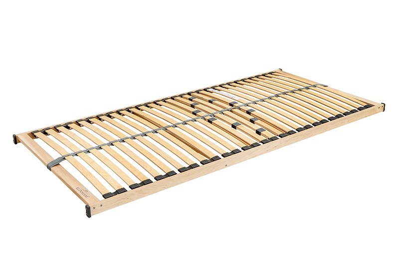 Minőségi lamellás ágyrács jó áron, kettesével, kaucsuktokban elhelyezett rugalmas lamellákkal, amelyek 3 anatómiai zónába vannak elosztva.