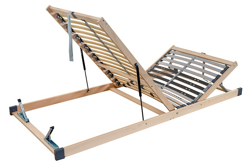 Praktikus ágyrács a láb- és fejvég felnyitásának lehetőségével, ami szintén hozzáférhetővé teszi Önnek az ágy tárolóját, minőségi dugattyús szerkezet segítségével működik.