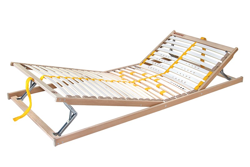 Az ágyrács teljes magassága csupán 5 cm, így alkalmas olyan fekvőhelyekre is, ahol a matrac nagyon kiemelkedik az ágyfelső széle fölé.