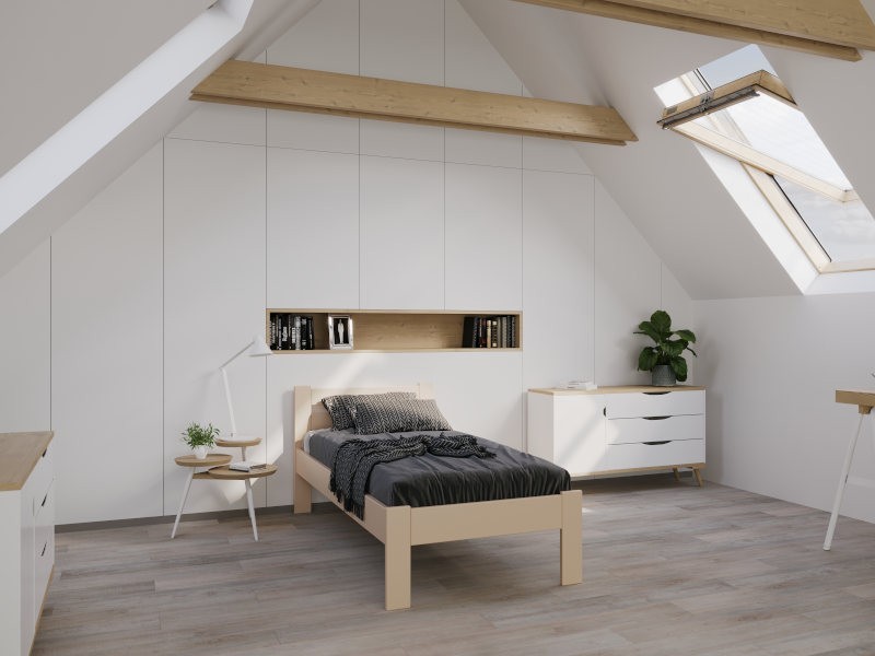 Tömör bükk vagy tölgy ágy