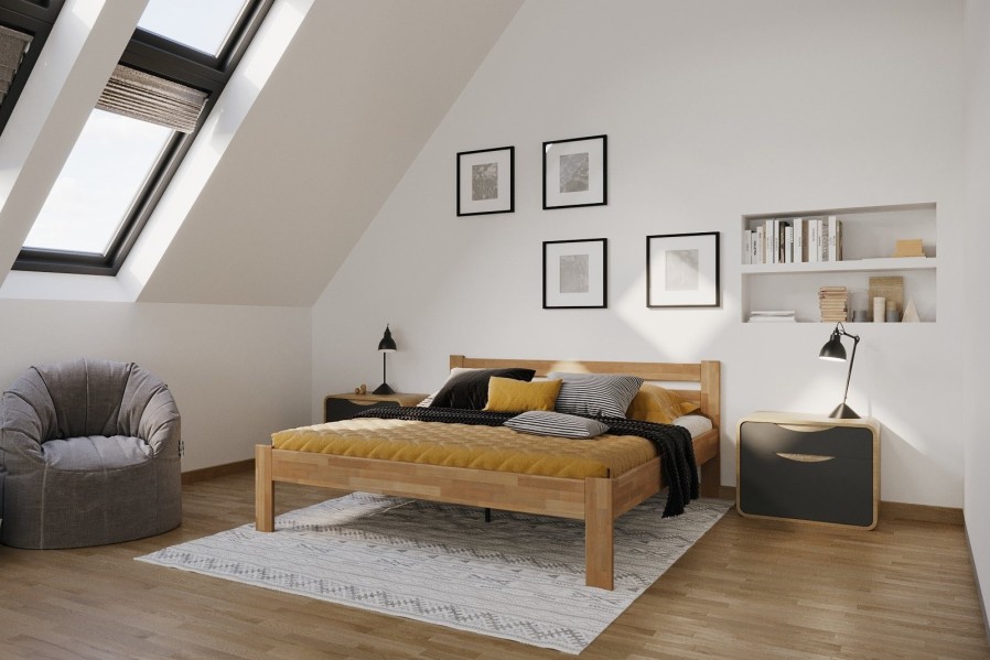 Tömör bükk vagy tölgy ágy