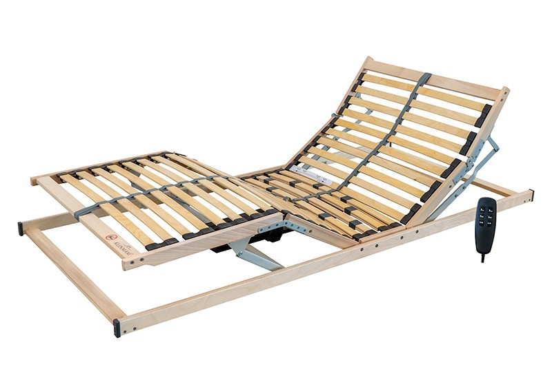 A motorral állítható (kábeles) lamellás ágyrács ideális pl. az esti olvasáshoz. Ugyanis az ágyrács láb- és fejvége is pontosan szükség szerint állítható.