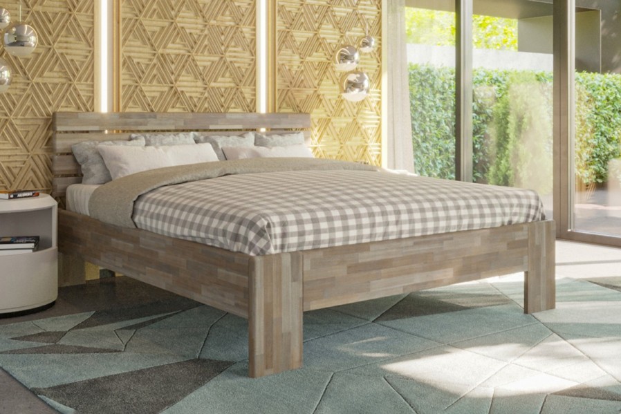 A tömör fából készült TESA ágy erős vázzal és minőségi,tartós kivitelű, erős vasalatokkal rendelkezik, melyek időtállóak.