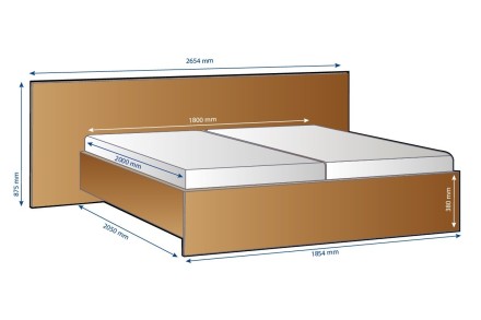 A minimalistikus Ella ágy kifejező fejvéggel és könnyű karbantarthatósággal, a Bohemica Medical Graphite matraccal kombinálva modern dizájnt, testtámaszt, választható keménységet és egészséges alvást kínál.