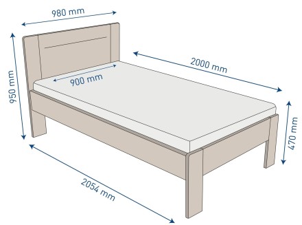 Minőségi ágyat keres, mellyel évekig meg lesz elégedve? Ne keressen tovább.<br> Az Amien ágy praktikus és egyszerű fejvéggel a megfelelő választás.