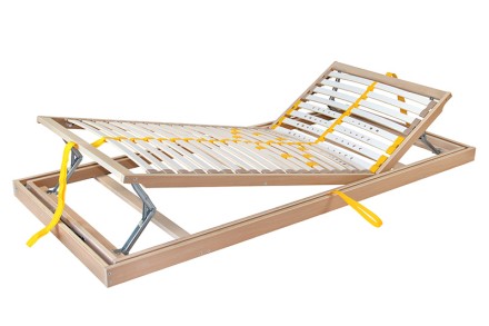 Praktikus és kényelmes ágyrács mindennapos alváshoz. A legalacsonyabb rugalmas ágyrács alkalmas ágyneműtartós ágyakba is – egyszerű hozzáférés a lábvégnél. Az állítható fej és lábrész (HN)középen stabil résszel biztosítja a pihenést.