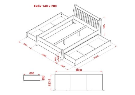 A Felix a letisztult észt stílus képviselője. Gyönyörű borovi fenyőfa színtelen lakkal bevonva, ami még inkább kiemeli a fa teljes szerkezetét.