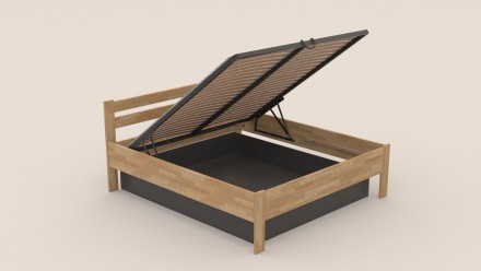 Tömör bükk vagy tölgy ágy