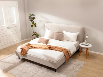 A Klinmam Comfort Laguna egy elegáns és időtlen ágy, amely finom kárpitozással rendelkezik, és a dizájn egyszerűségét és tisztaságát hozza el.