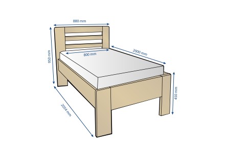 Szereti a fa illatát és az utánozhatatlan atmoszférát, amivel megtölti a hálószobát? Ha igen, a Lola masszív ágyat Önnemk alkottuk meg!