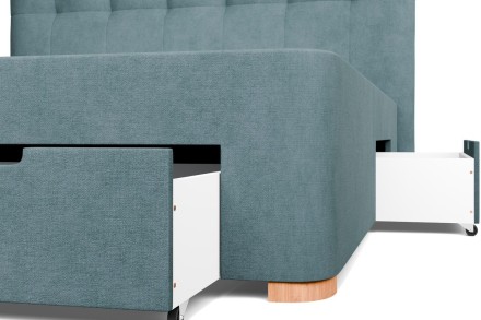 A Malibu kárpitozott fejtámla fényűző érzést kölcsönöz hálószobájának. Természetes, kiváló minőségű anyagokból készült, ami nemcsak elegáns megjelenést, hanem kényelmes alvást is biztosít.