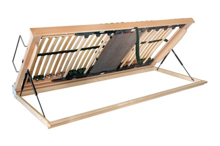 Speciálisan kialakított oldalt nyitható motoros ágyrács az Európai Únió által elismert ipari megoldással.