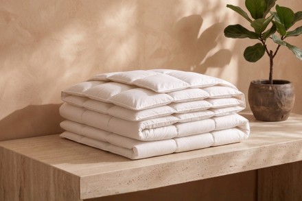A Klinmam Home Pure Elegance luxus pehelypaplan a legfinomabb libapehely és az exkluzív egyiptomi pamut kombinációjának köszönhetően a kényelem csúcsát nyújtja. Kiemelkedik természetes hőszabályozó képességével, valamint azzal, hogy egész éjszaka képes fenntartani az ideális mikroklímát, így maximális komfort mellett biztosít zavartalan alvást.