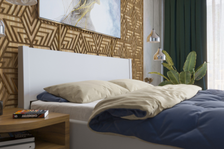 A robusztus, masszív Sion K1 ágy méltóságteljes központi eleme lesz hálószobájának, amely otthonosságot és kényelmet hoz magával.