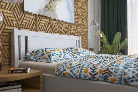 A robusztus, masszív Sion K2 ágy méltóságteljes központi eleme lesz hálószobájának, amely otthonosságot és kényelmet hoz magával.