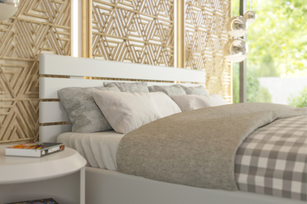 A tömör fából készült TESA ágy erős vázzal és minőségi,tartós kivitelű, erős vasalatokkal rendelkezik, melyek időtállóak.