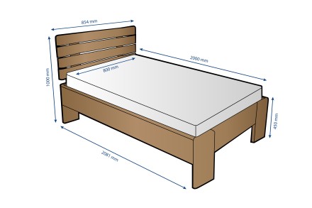 A tömör fából készült TESA ágy erős vázzal és minőségi,tartós kivitelű, erős vasalatokkal rendelkezik, melyek időtállóak.