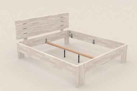 A tömör fából készült TESA ágy erős vázzal és minőségi,tartós kivitelű, erős vasalatokkal rendelkezik, melyek időtállóak.