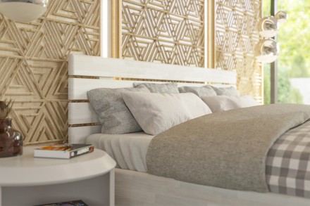 A tömör fából készült TESA ágy erős vázzal és minőségi,tartós kivitelű, erős vasalatokkal rendelkezik, melyek időtállóak.