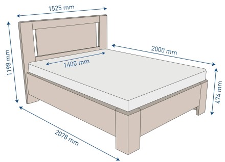 Magas és szilárd tömörfa ágy
