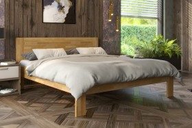 Amy elegáns dizájnú tömör fa ágy  - bükk BO101